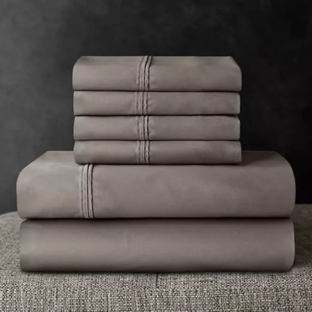 Queen Members Mark Hotel Collection Sheets in Grey Bisque